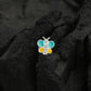 Rainbow Butterfly Enamel Silver Nose Pin(Screw Back)