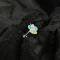 Rainbow Butterfly Enamel Silver Nose Pin(Screw Back)