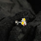 Rainbow Butterfly Enamel Silver Nose Pin(Screw Back)