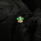 Rainbow Butterfly Enamel Silver Nose Pin(Screw Back)