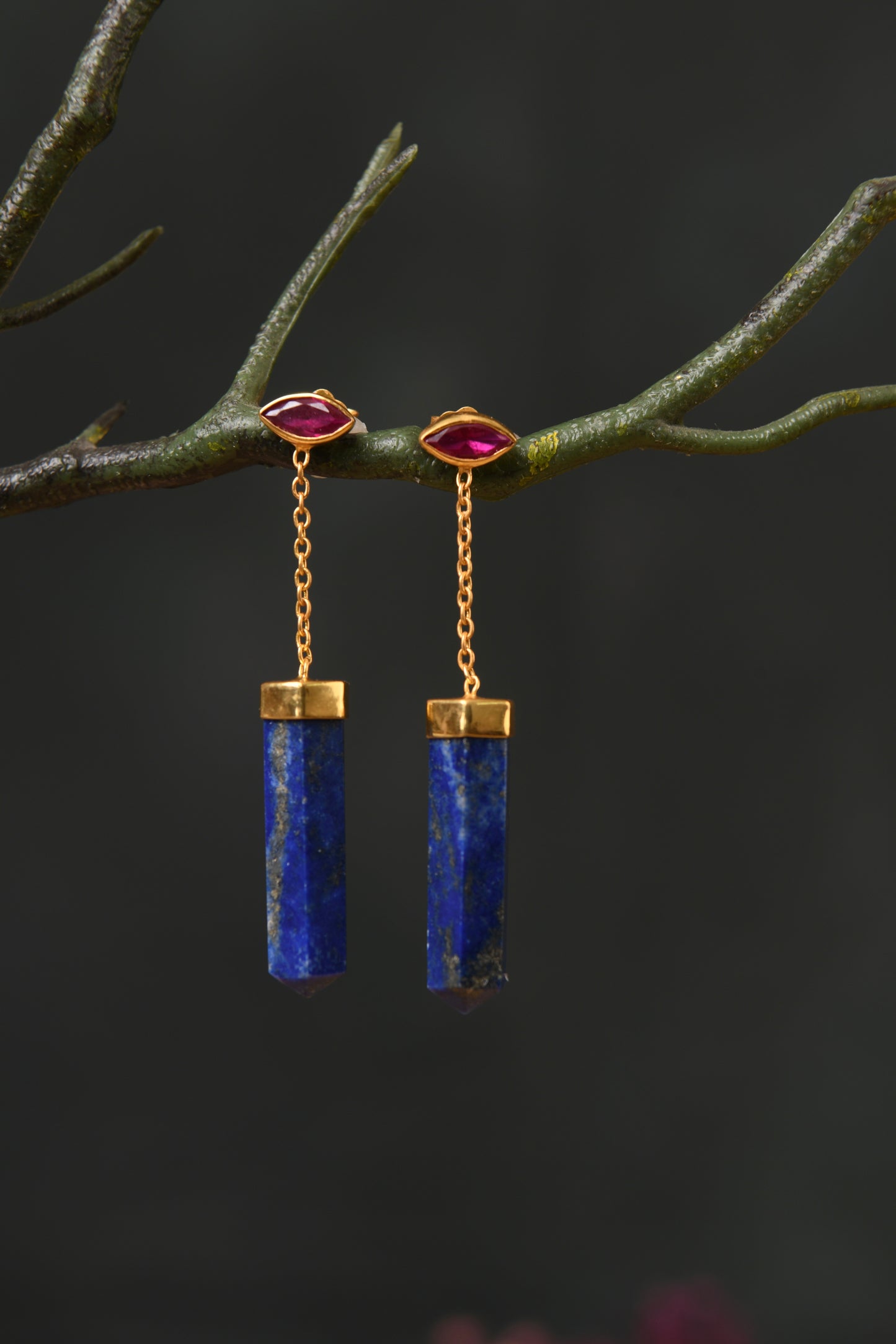 Sacred Eye Lapis Earrings