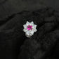 Blue Star CZ Silver Nose Pin