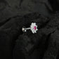 Blue Star CZ Silver Nose Pin