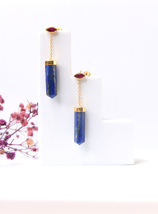 Sacred Eye Lapis Earrings