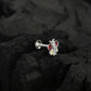 Rainbow Butterfly Enamel Silver Nose Pin(Screw Back)