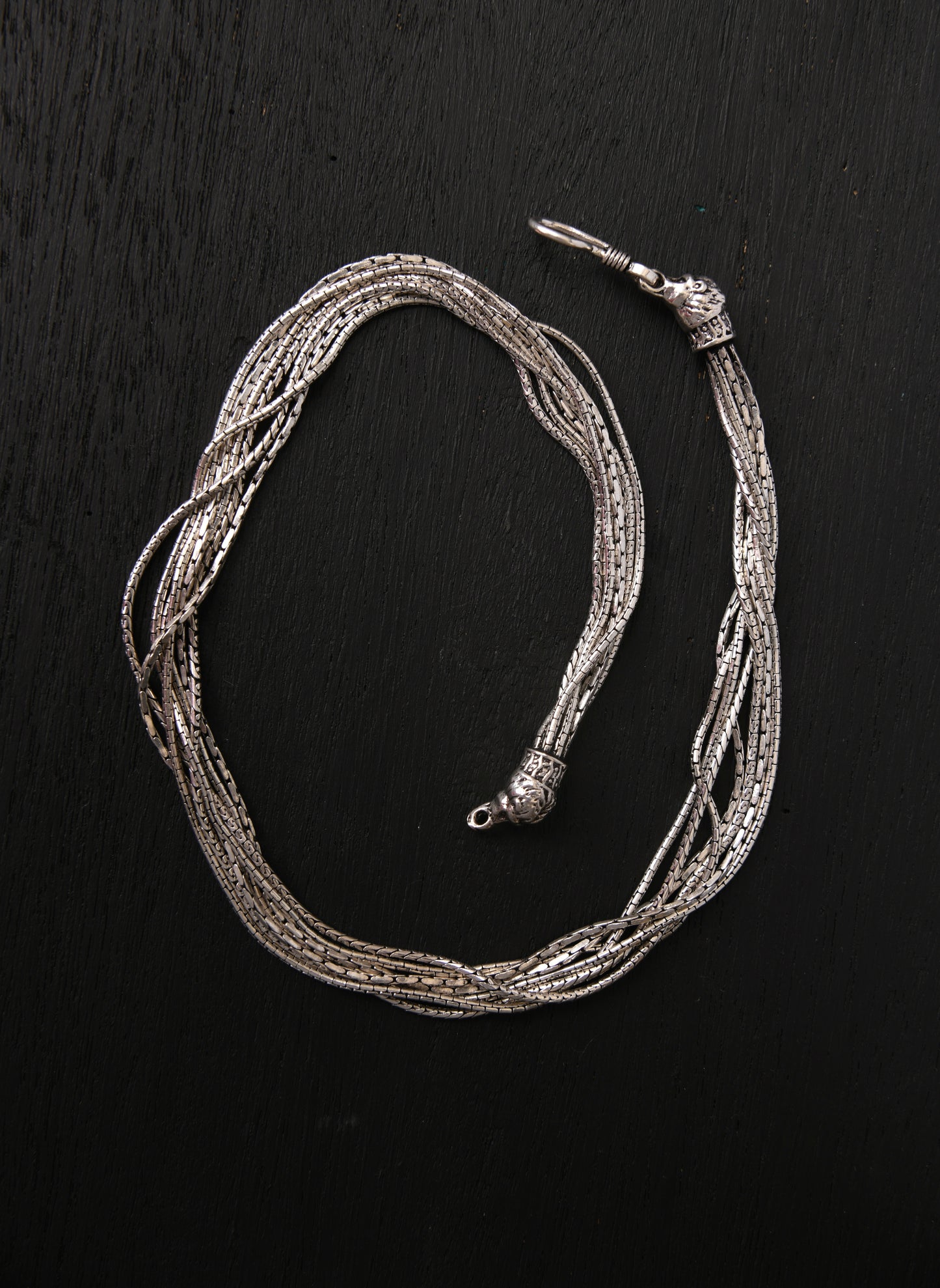 Silver Bunched Chain Necklace