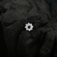 Blue Star CZ Silver Nose Pin