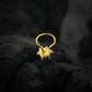 Shimmering Star Gold Plated Silver Nose Pin