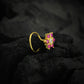 Shimmering Star Gold Plated Silver Nose Pin
