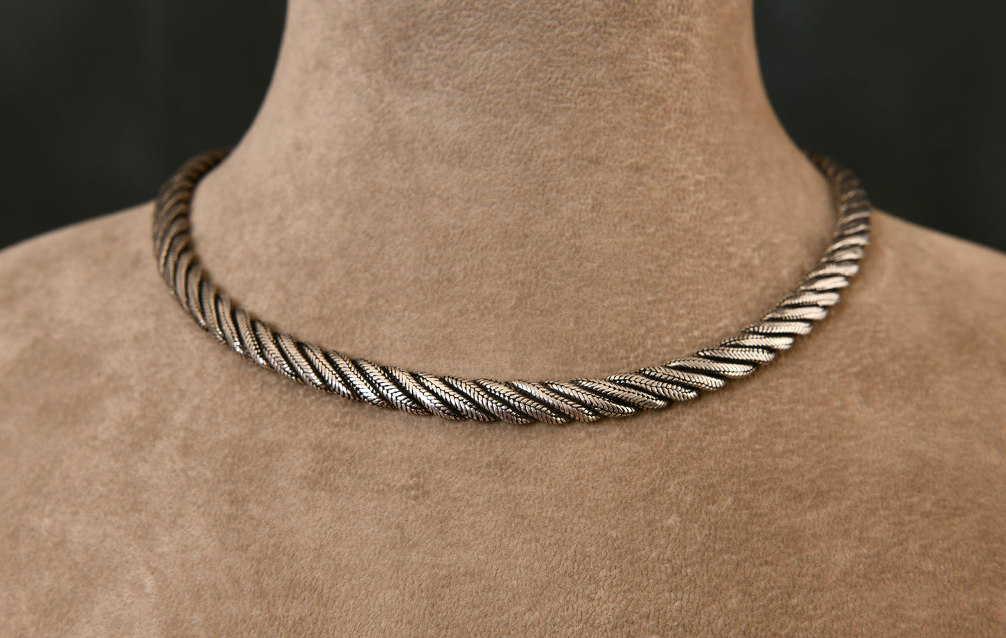 Silver Flat Weave Chain (16inches)