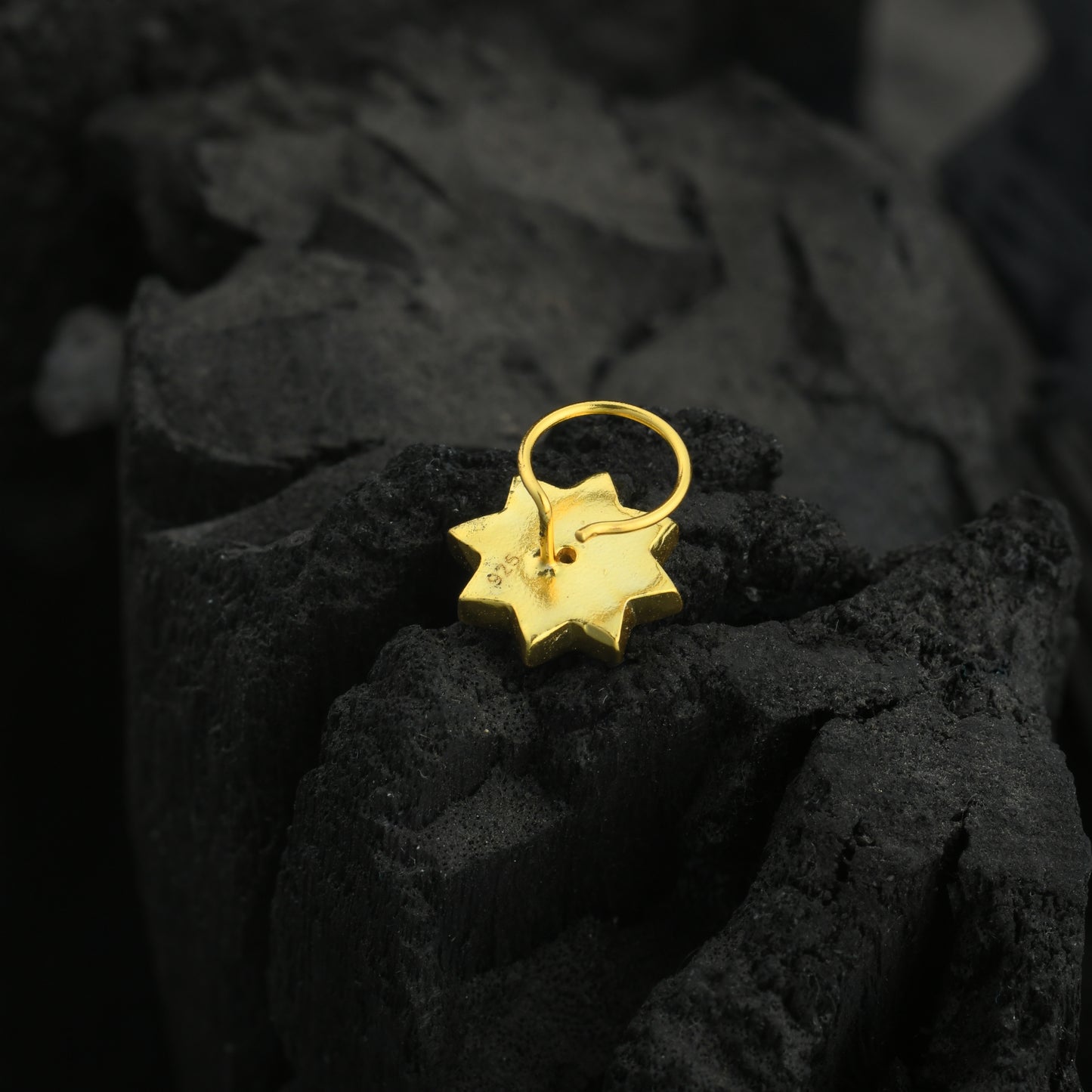 Stellar Gold Plated Silver Nose Pin