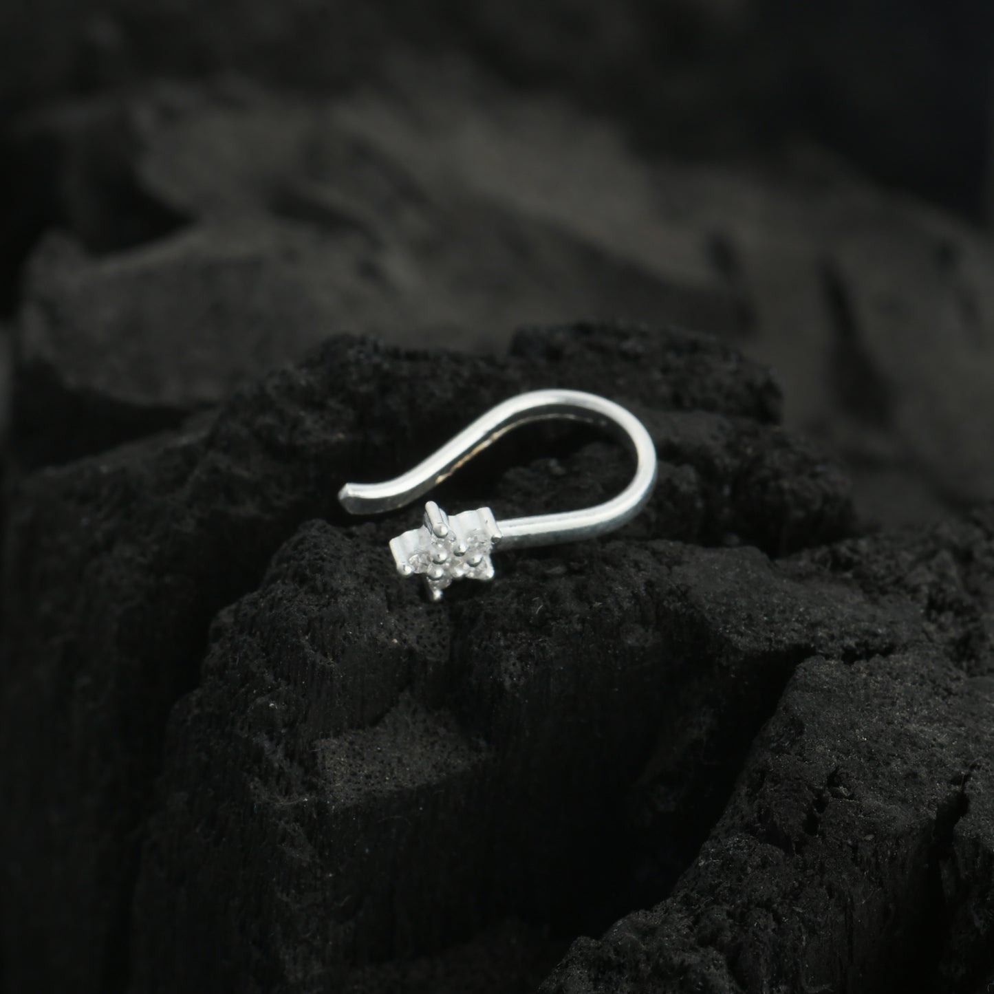 Silver Little Star Clip On Nose Pin