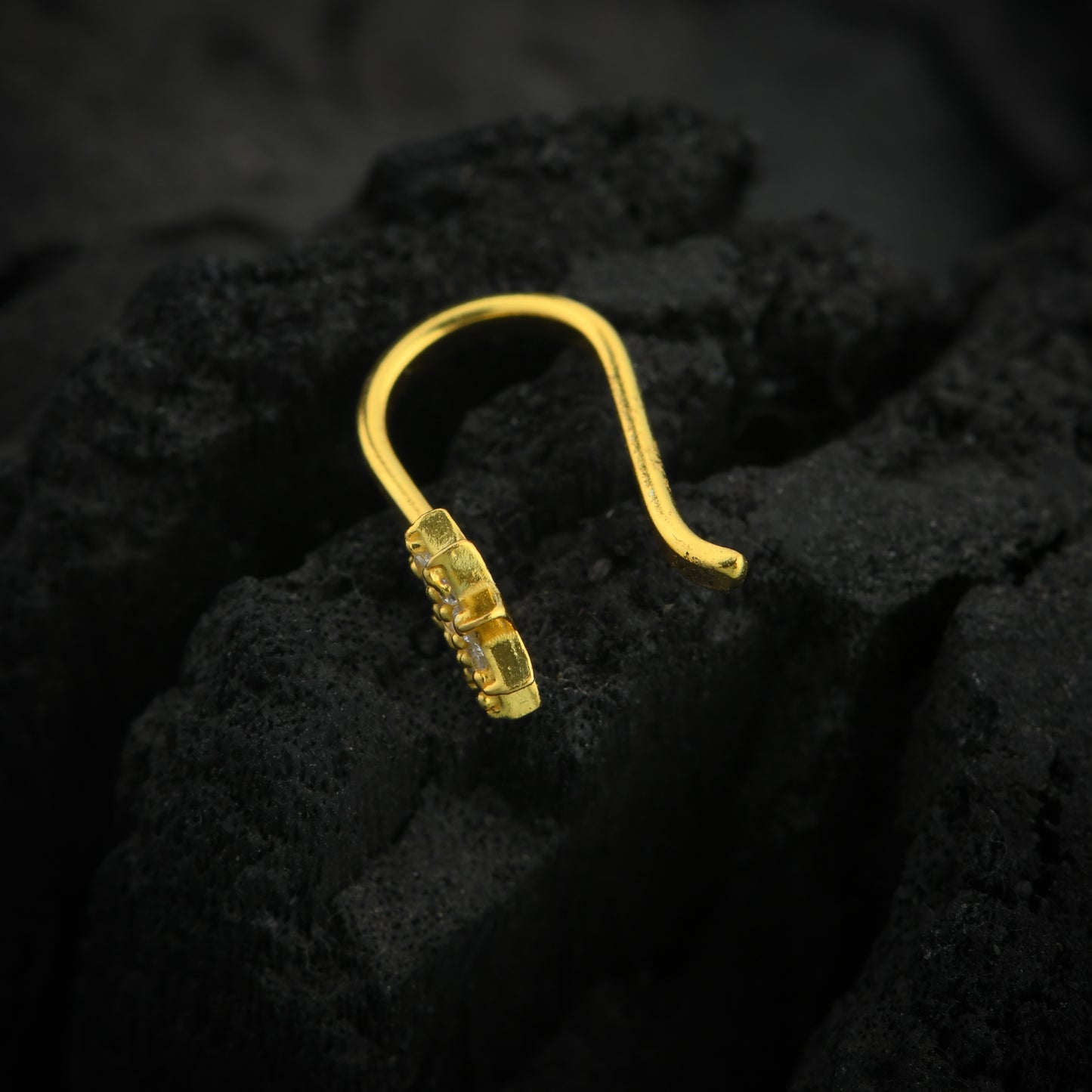 Gold Plated Twinkle Star Clip On Nose Pin