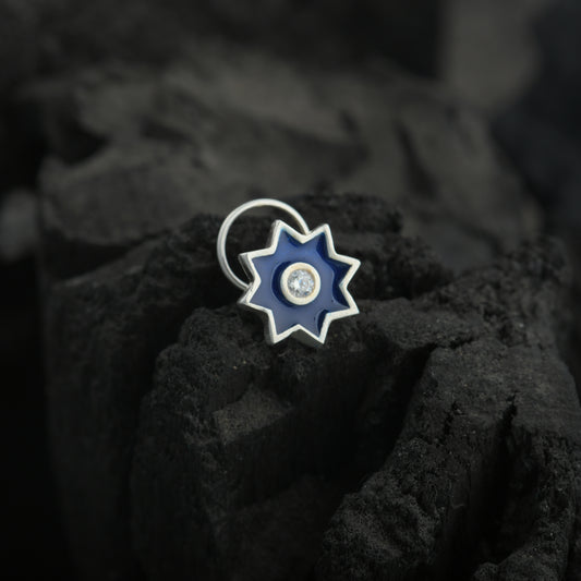 Stellar Silver Nose Pin(Wire Type)