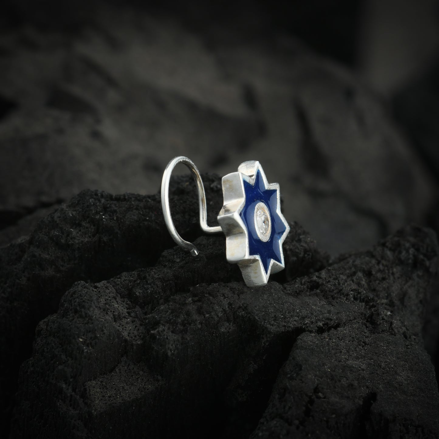 Stellar Silver Nose Pin(Wire Type)