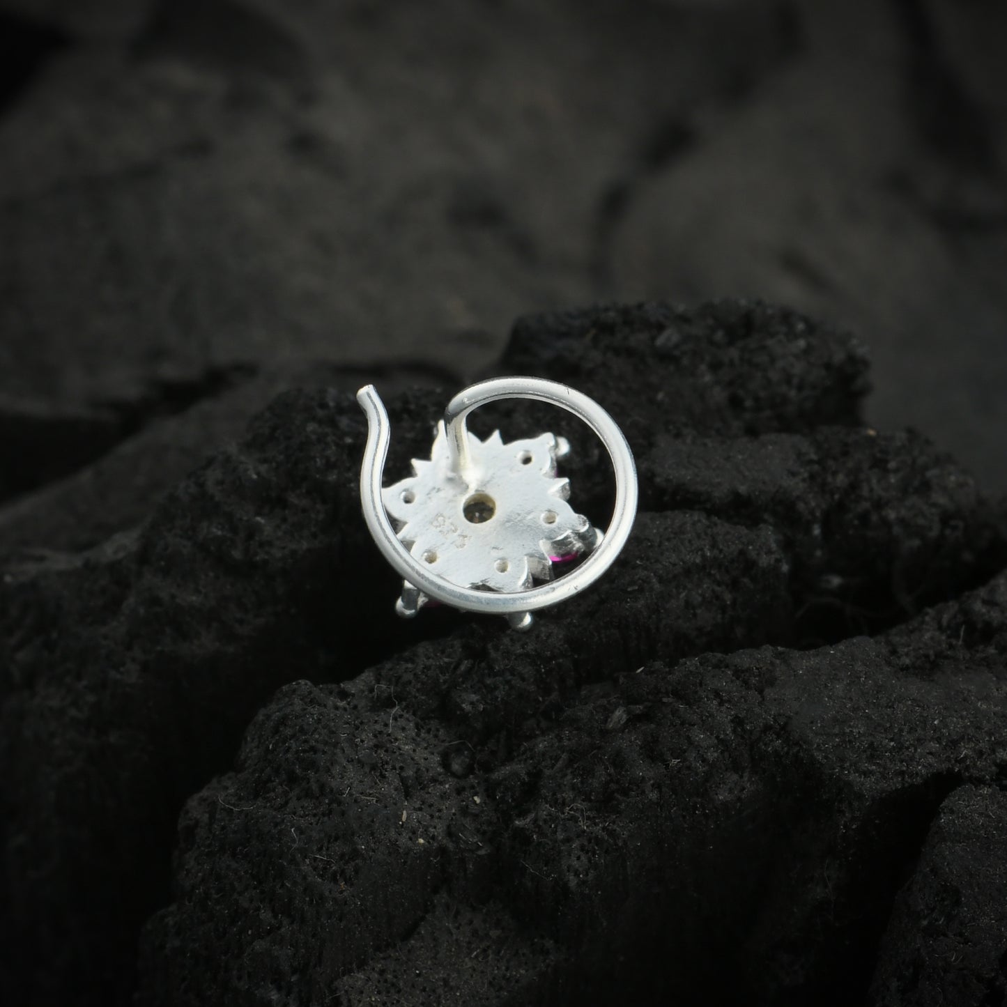 Shimmering Star Silver Nose Pin
