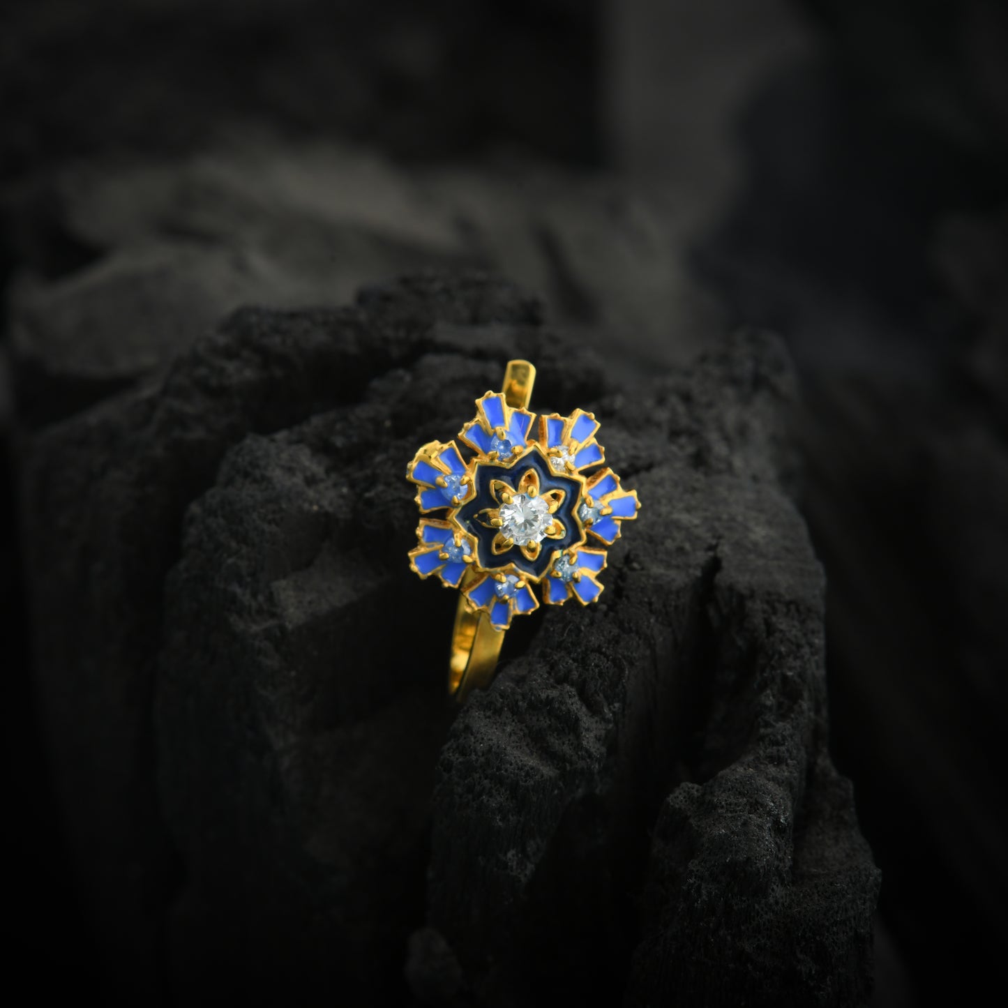Hydrangea Flower Gold Plated Silver Nose Pin