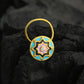 Blue Star Gold Plated Silver Nose Pin
