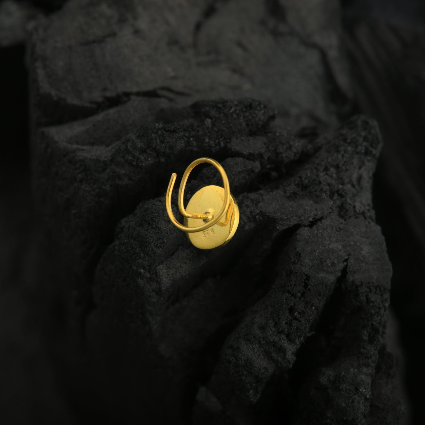 Pinwheel Gold Plated Silver Nose Pin