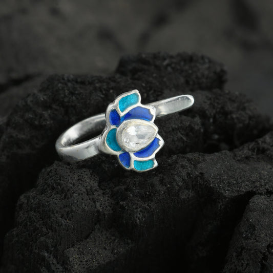 Neel Kamal Silver Clip on Nose Pin