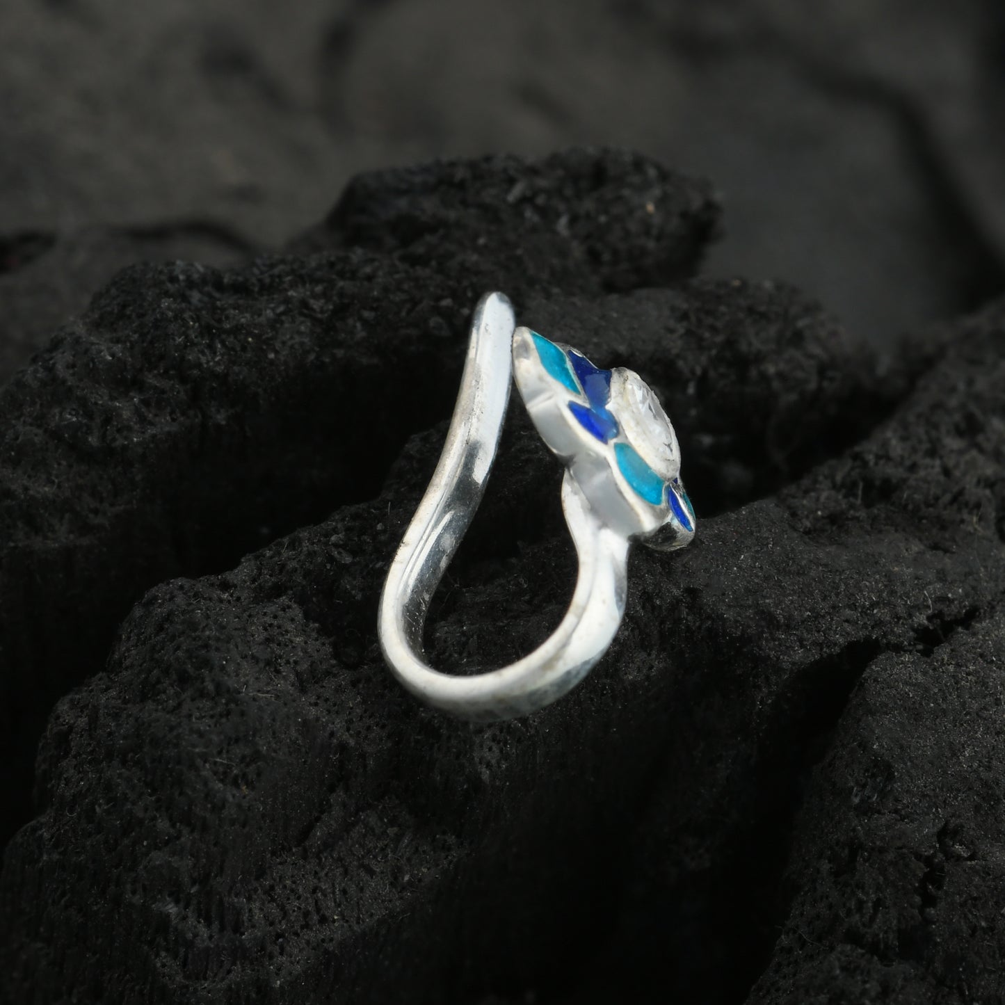 Neel Kamal Silver Clip on Nose Pin