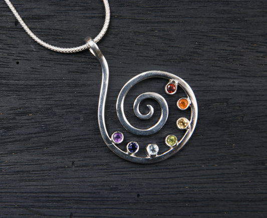 Chakra Spiral Pendant