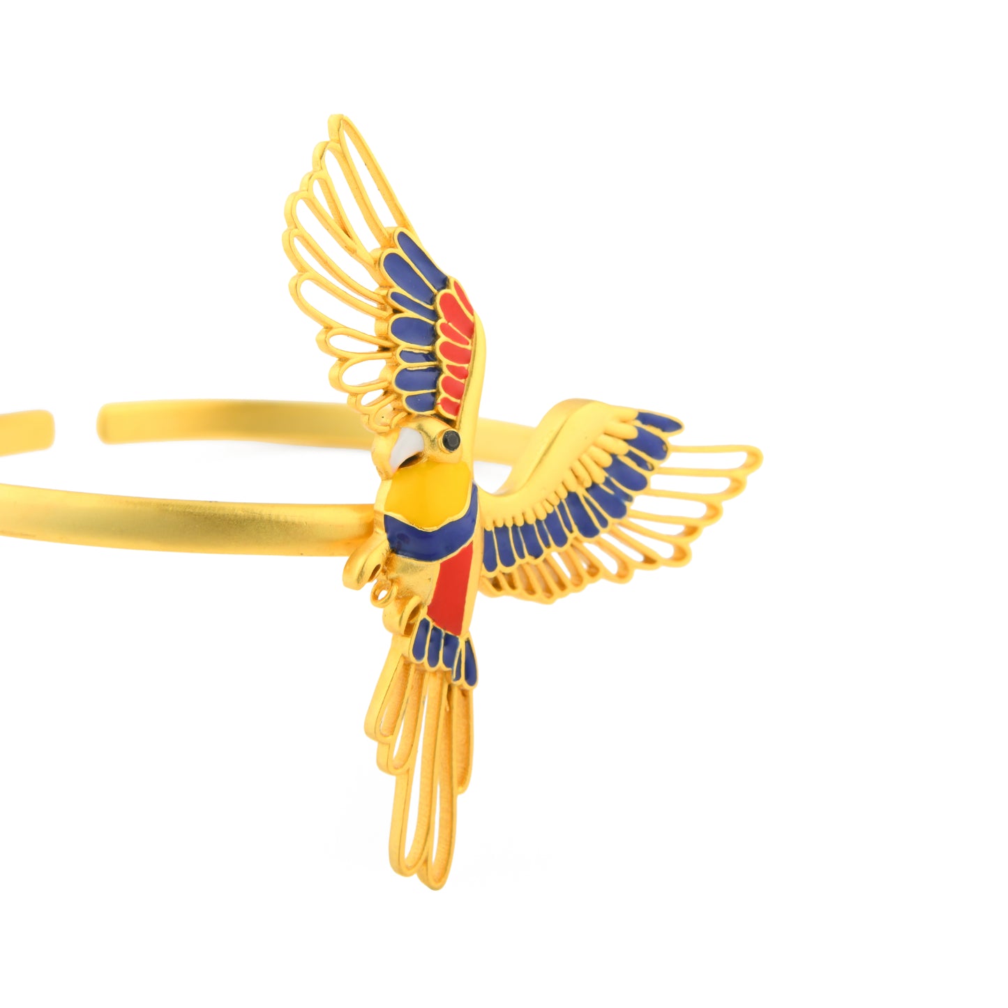 Corbett Plum Head Parrot Cuff Bracelet