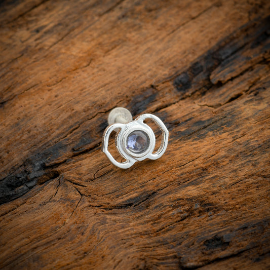Third Eye Chakra Silver Nose Pin