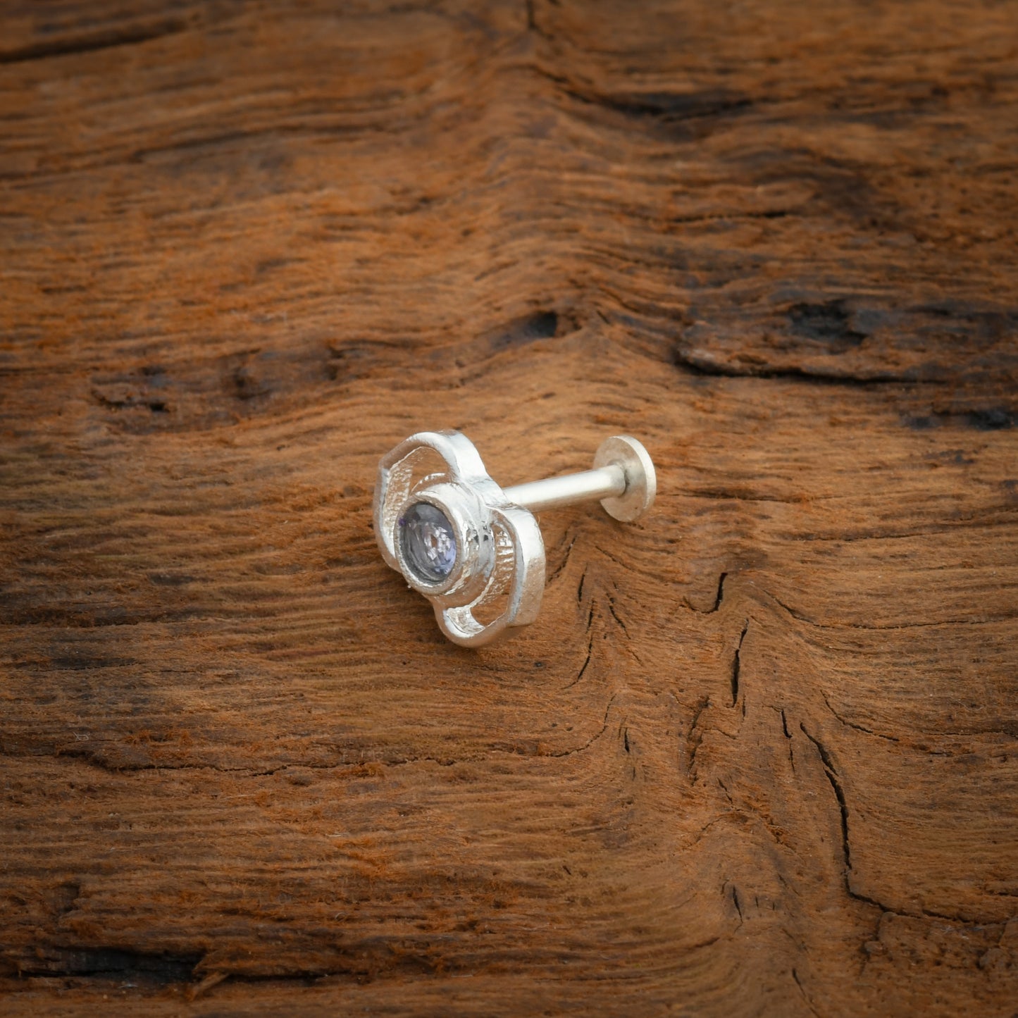 Third Eye Chakra Silver Nose Pin