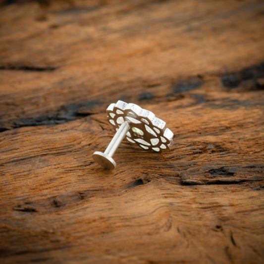 Anahat(Heart Chakra) Silver Nose Pin