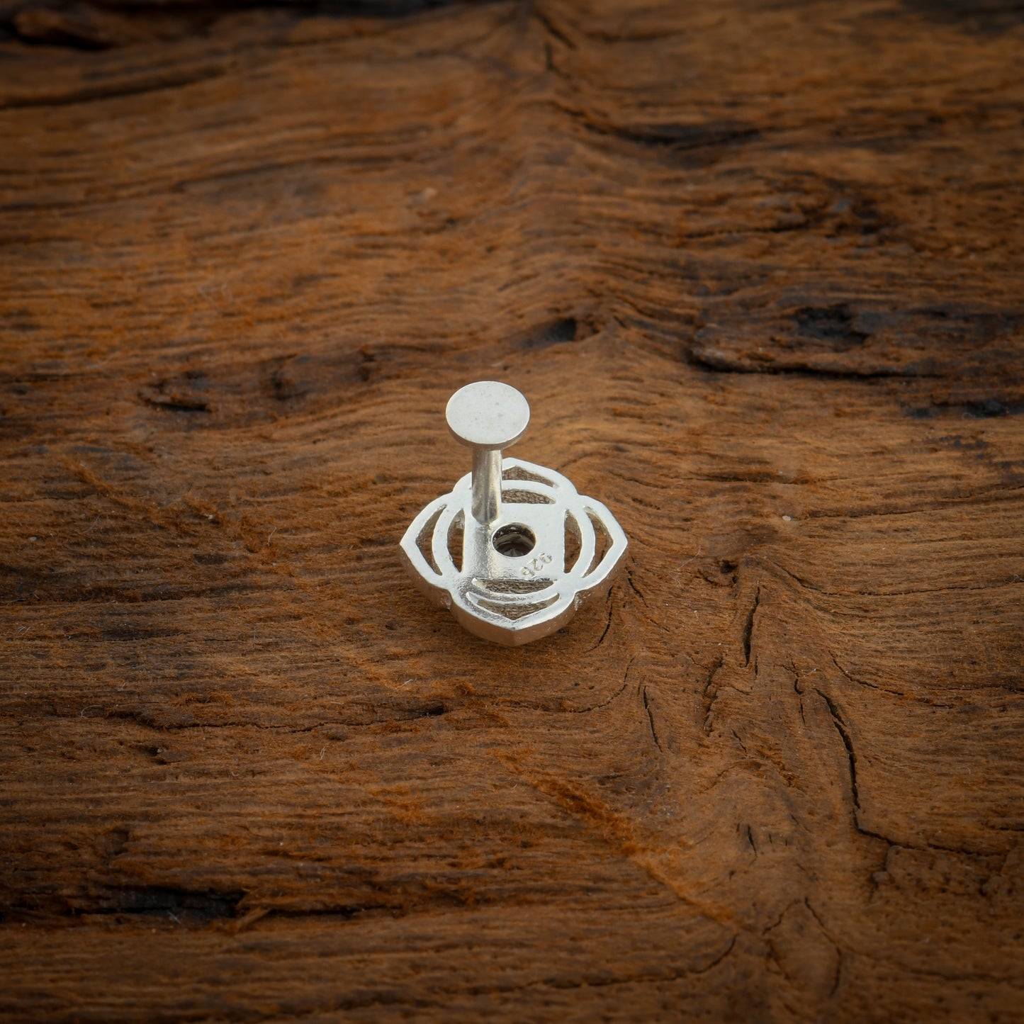 Root Chakra Silver Nose Pin