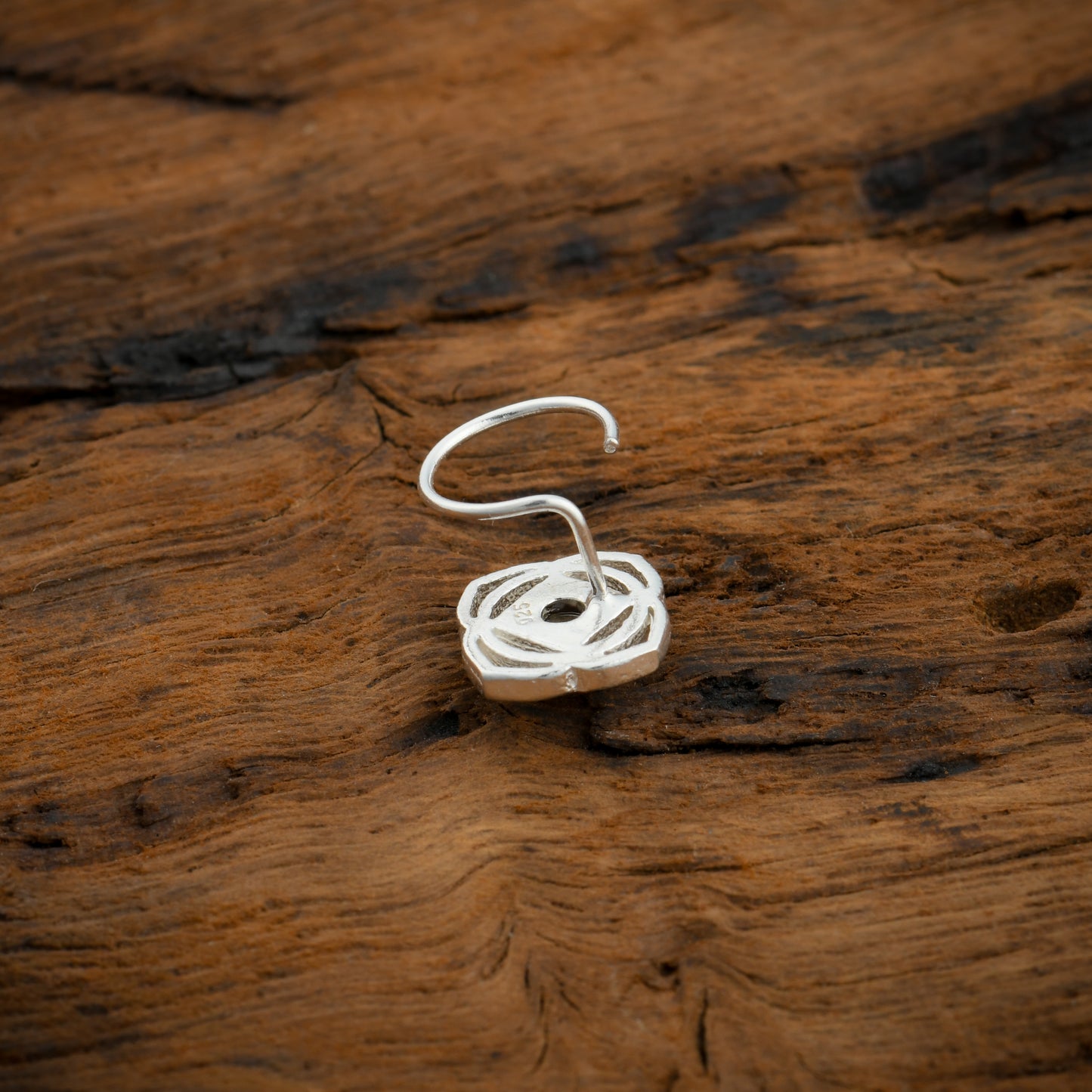 Root Chakra Silver Nose Pin