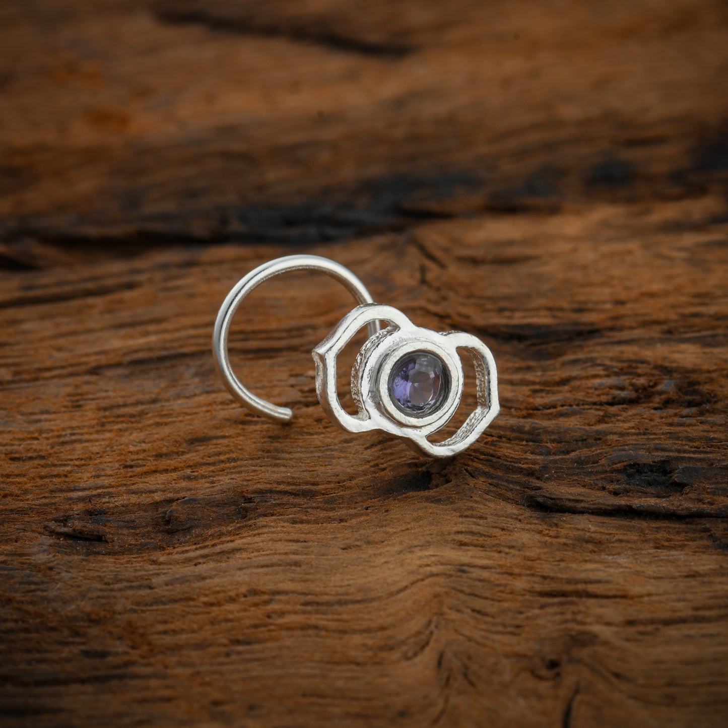 Third Eye Chakra Silver Nose Pin
