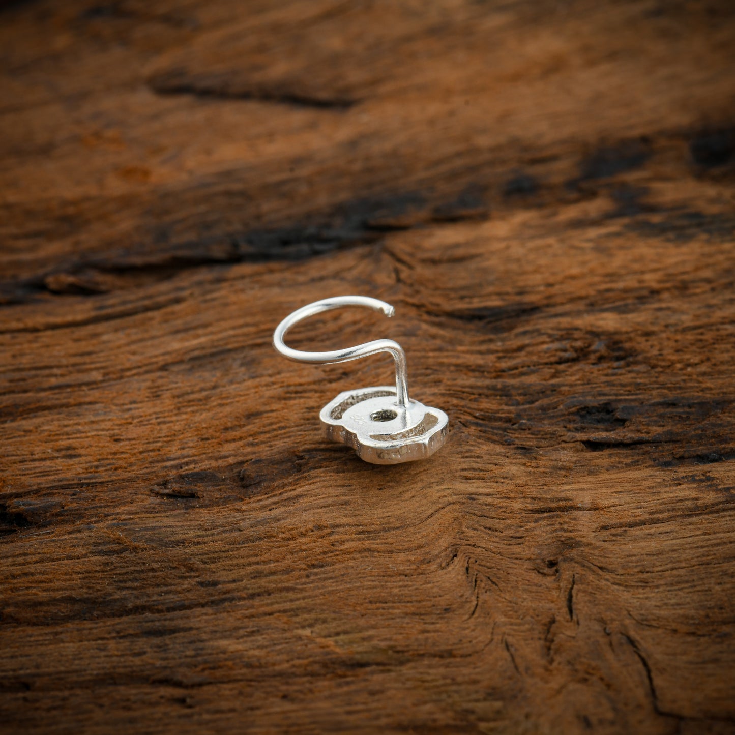 Third Eye Chakra Silver Nose Pin