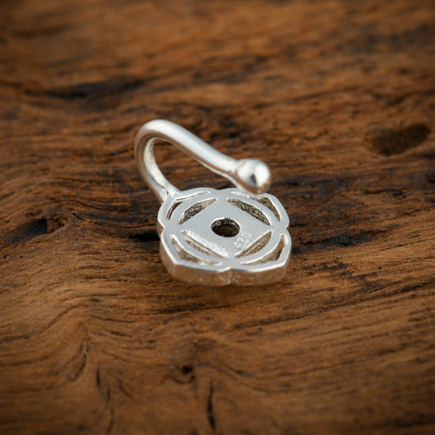 Root Chakra Silver Nose Pin