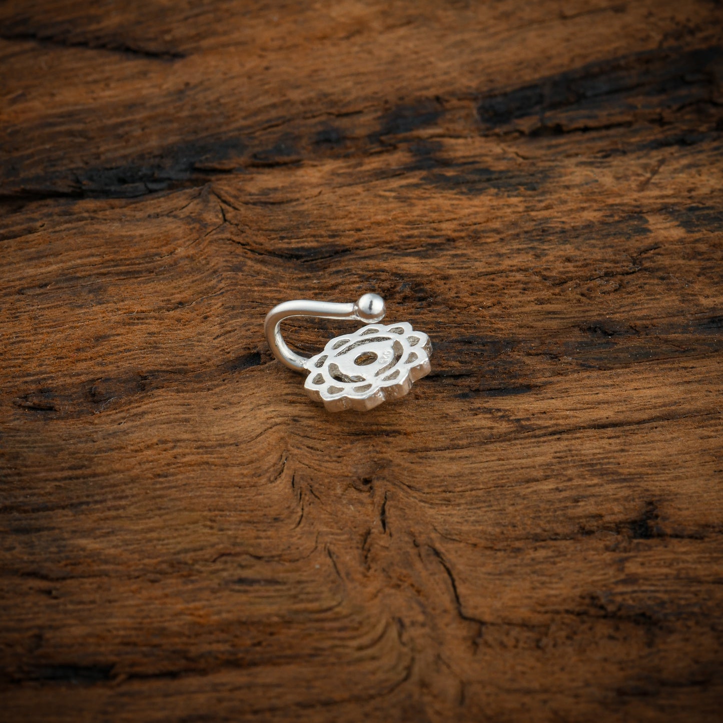 Manipura Chakra Silver Nose Pin