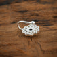 Crown Chakra Silver Nose Pin With Amethyst Stone