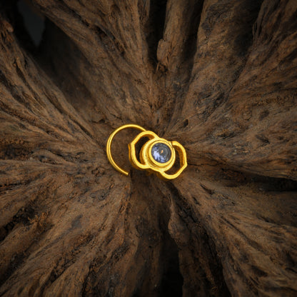 Third Eye Chakra Gold Plated Silver Nose Pin