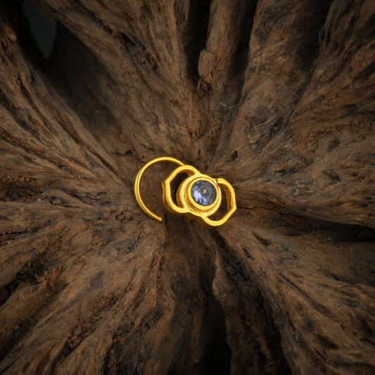 Third Eye Chakra Gold Plated Silver Nose Pin