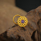 Crown Chakra Gold Plated Silver Nose Pin
