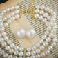Florence Pearl Choker Necklace And Studs Set