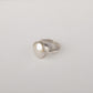 Silver Coin Pearl Ring for Men and Women