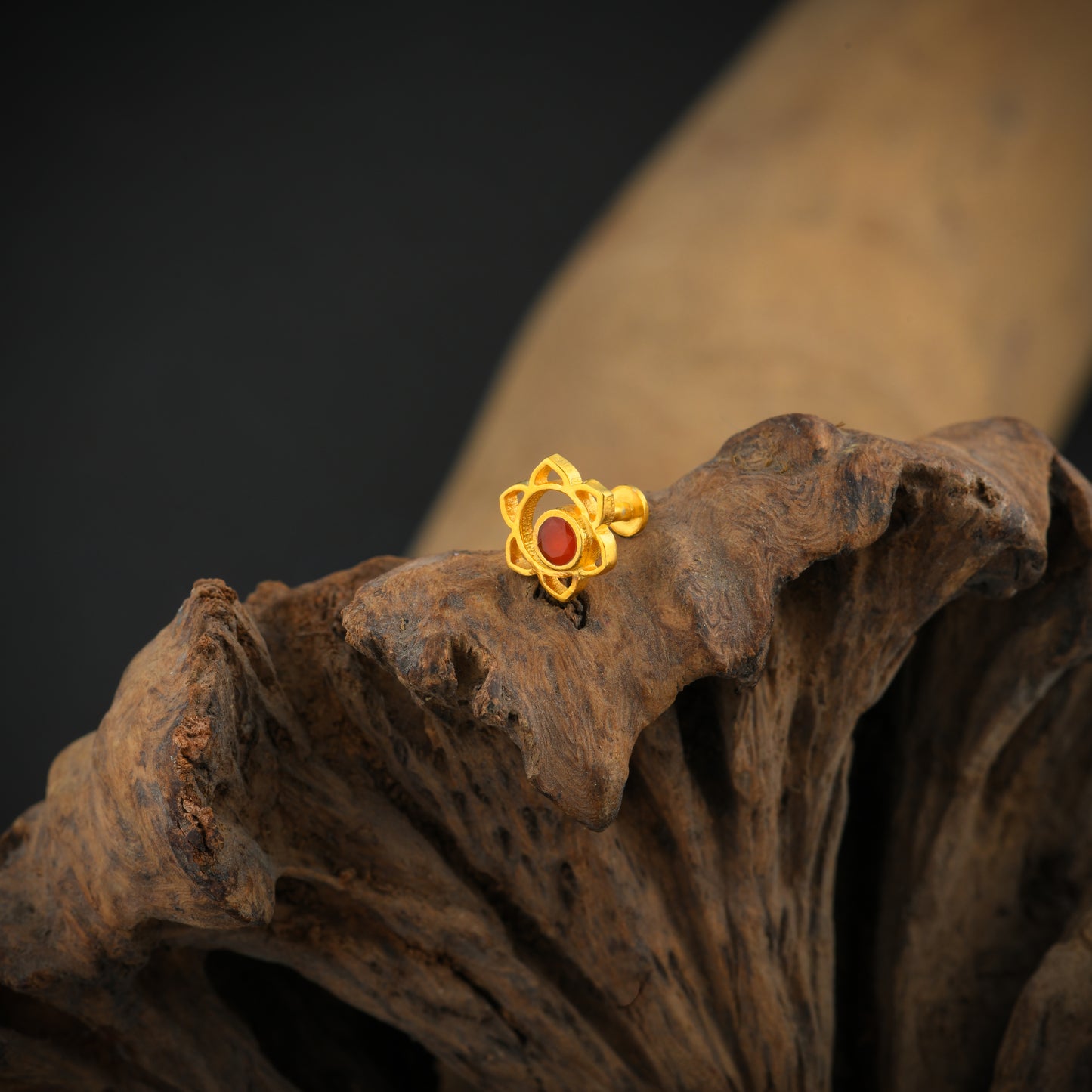 Swadhishthana(Sacral) Chakra Silver Nose Pin