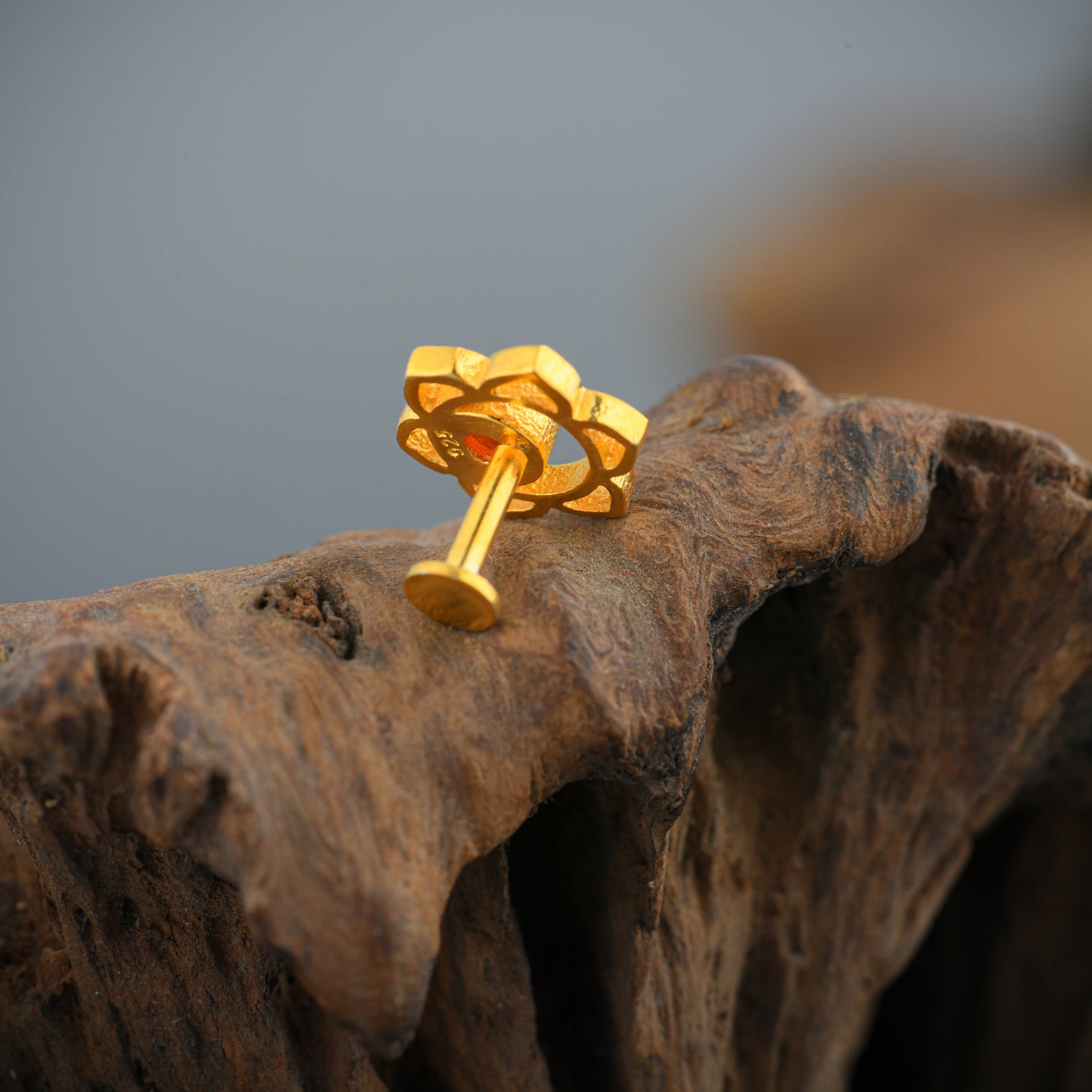 Swadhishthana(Sacral) Chakra Silver Nose Pin