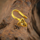 Mystic Triangle Gold Plated Silver Nose Pin