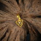 Mystic Triangle Gold Plated Silver Nose Pin