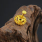 Vishuddhi Chakra Gold Plated Silver Nose Pin