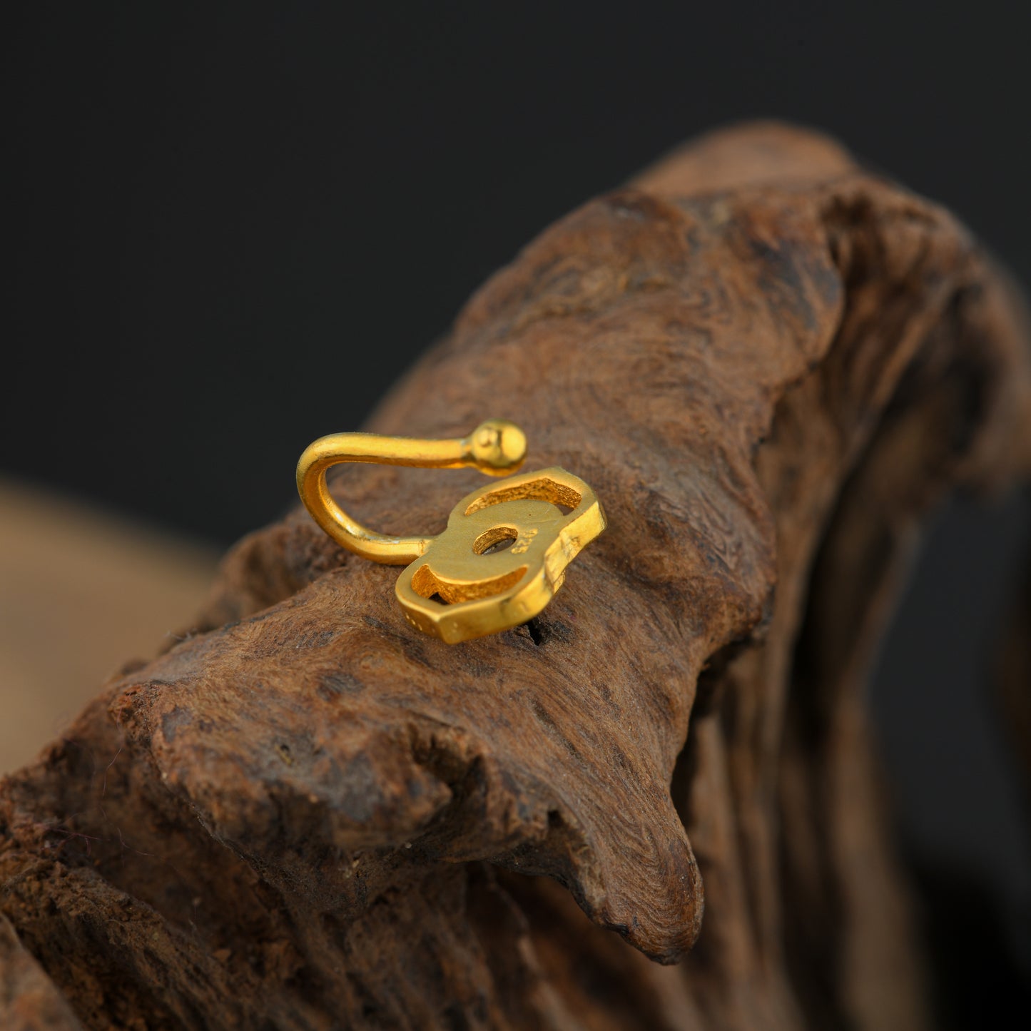 Third Eye Chakra Gold Plated Silver Nose Pin