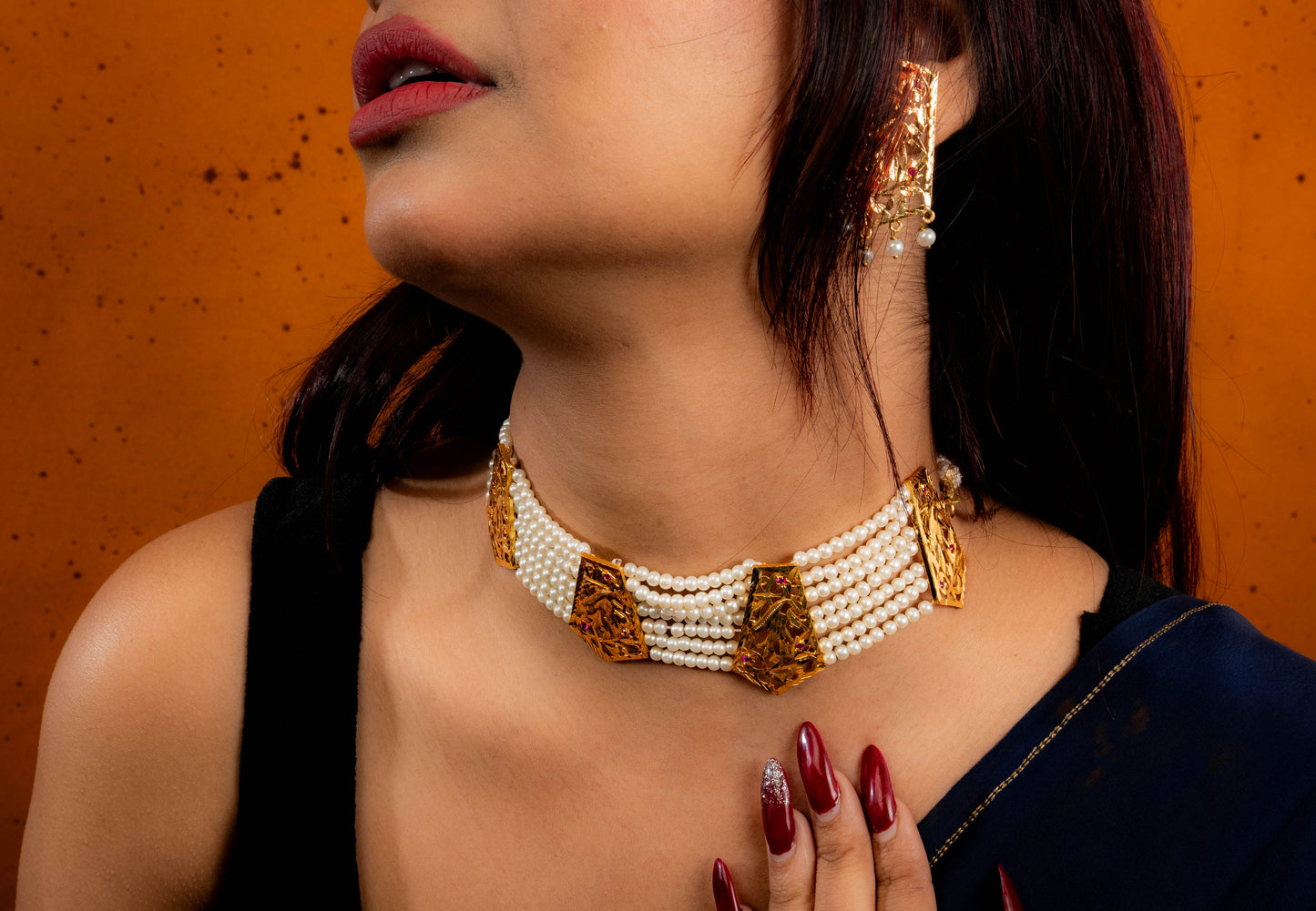 Aisha Purani Dilli Choker Set (Gold Plated)