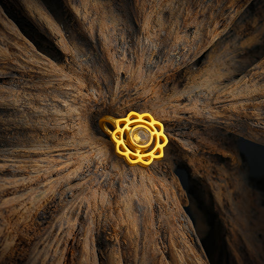 Swadhisthana(Sacral) Chakra Gold Plated Silver Nose Pin